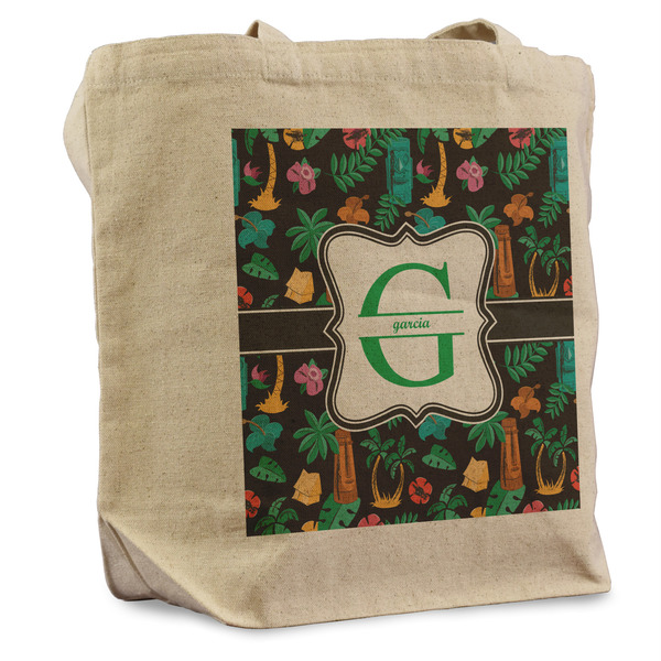 Custom Hawaiian Masks Reusable Cotton Grocery Bag (Personalized)
