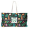 Hawaiian Masks Large Tote Bag with Rope Handles (Personalized)