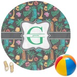 Hawaiian Masks Round Beach Towel (Personalized)