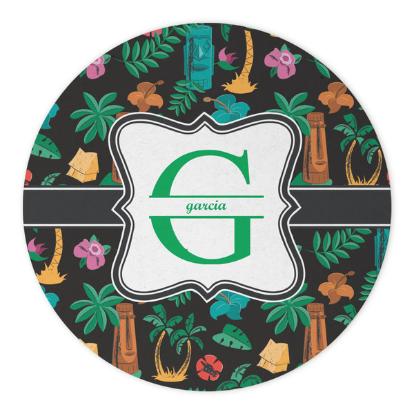 Hawaiian Masks Round Paper Coaster - Approval