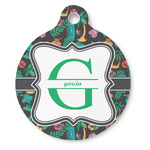 Hawaiian Masks Round Pet ID Tag (Personalized)