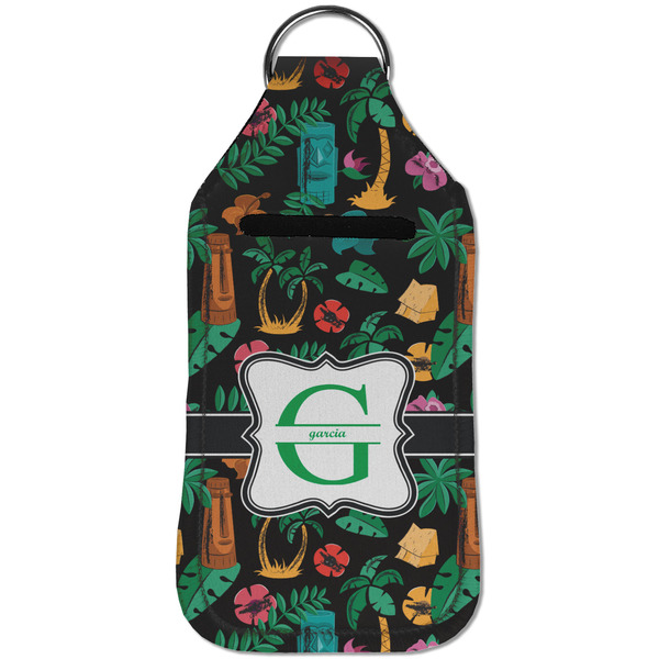 Hawaiian Masks Sanitizer Holder Keychain - Large (Front)