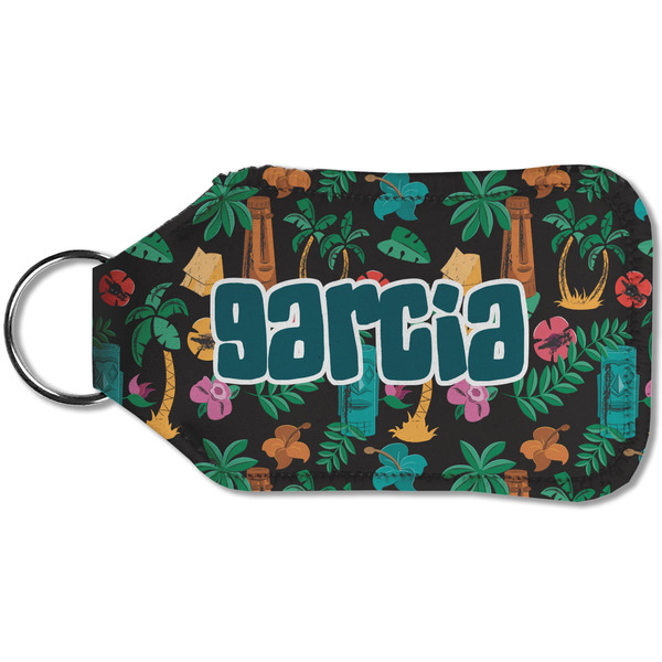 Hawaiian Masks Sanitizer Holder Keychain - Small (Back)