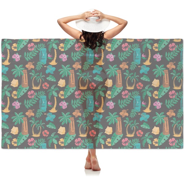 Custom Hawaiian Masks Sheer Sarong