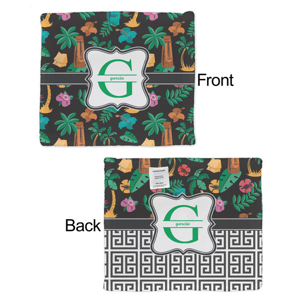 Hawaiian Masks Security Blanket - Front & Back View