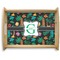 Hawaiian Masks Natural Wooden Tray - Large (Personalized)