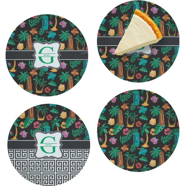 Hawaiian Masks Set of Appetizer / Dessert Plates