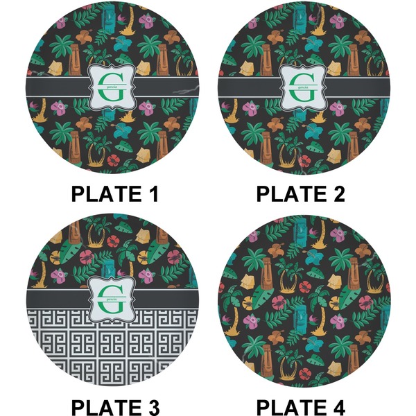 Hawaiian Masks Set of Lunch / Dinner Plates (Approval)