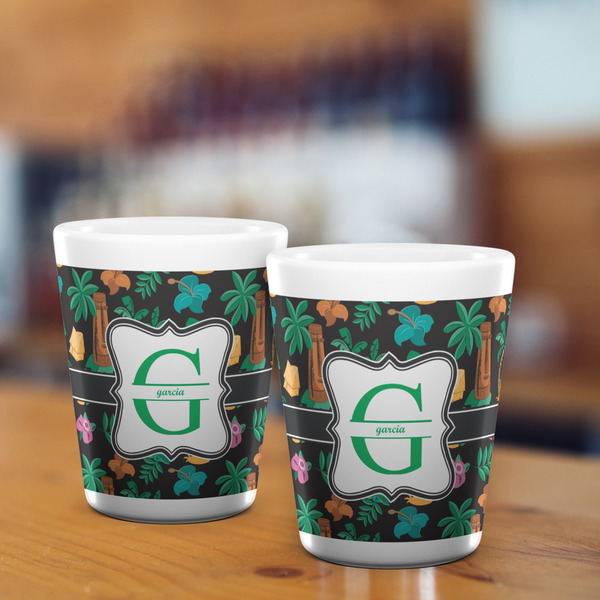 Hawaiian Masks Shot Glass - White - LIFESTYLE