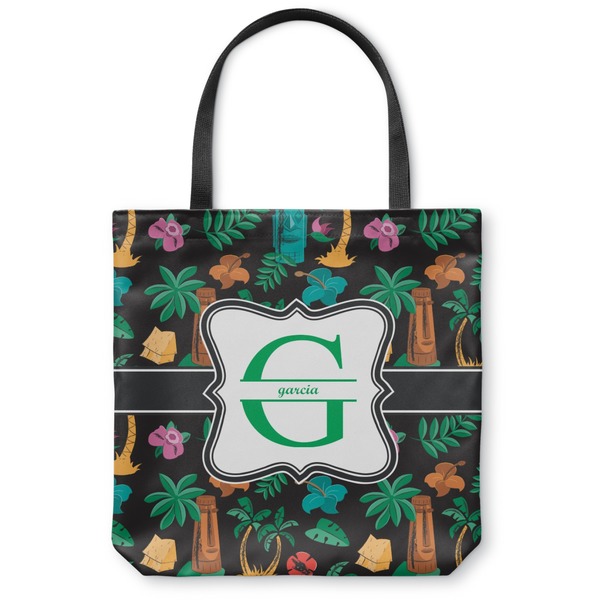 Custom Hawaiian Masks Canvas Tote Bag - Small - 13"x13" (Personalized)