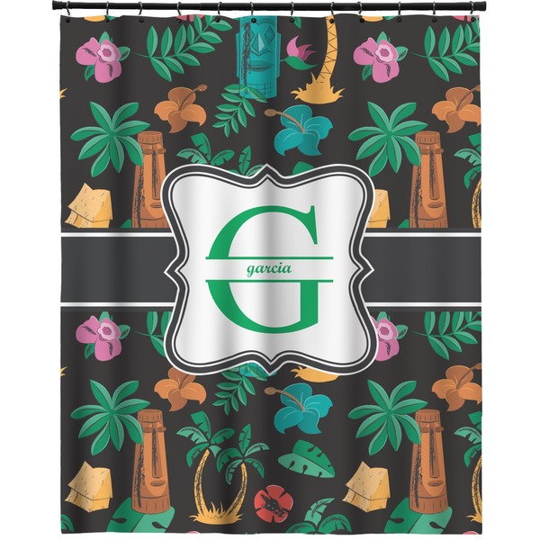 Custom Hawaiian Masks Extra Long Shower Curtain - 70"x84" (Personalized)