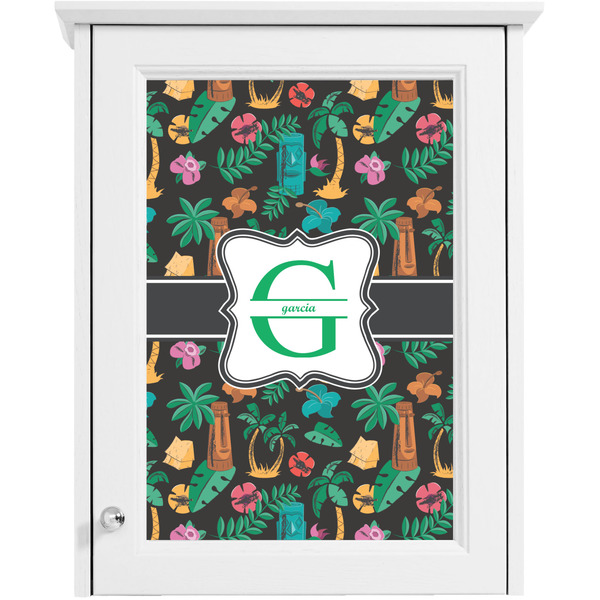 Hawaiian Masks Single White Cabinet Decal