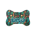 Hawaiian Masks Bone Shaped Dog Food Mat (Small) (Personalized)
