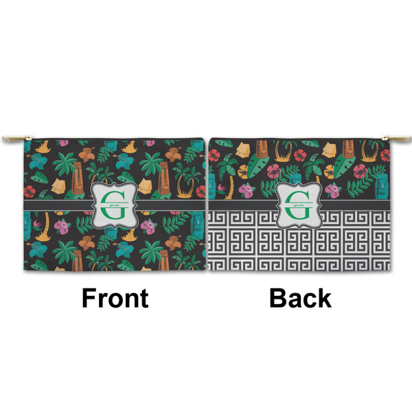 Hawaiian Masks Small Zipper Pouch Approval (Front and Back)