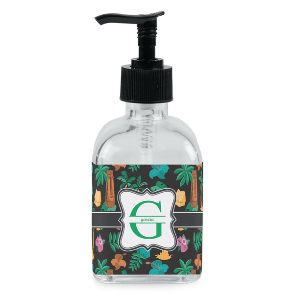 Custom Hawaiian Masks Glass Soap & Lotion Bottle - Single Bottle (Personalized)