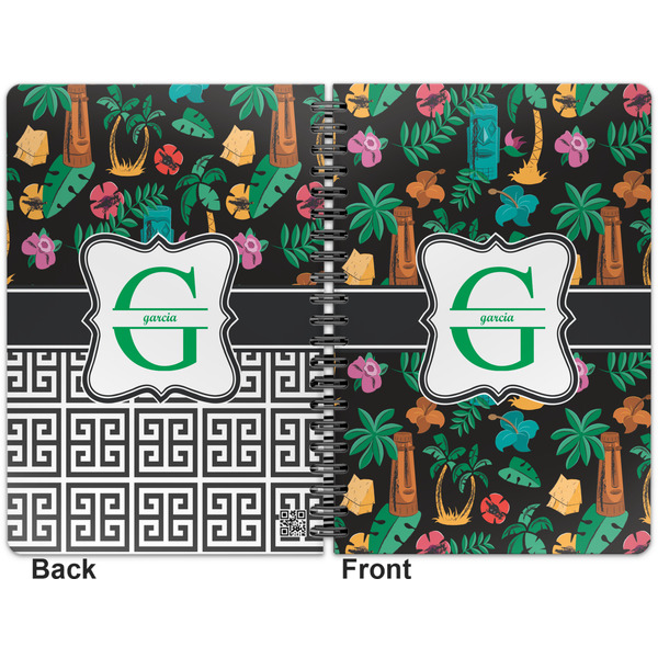 Hawaiian Masks Spiral Journal 7 x 10 - Apvl