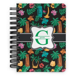 Hawaiian Masks Spiral Notebook - 5x7 w/ Name and Initial
