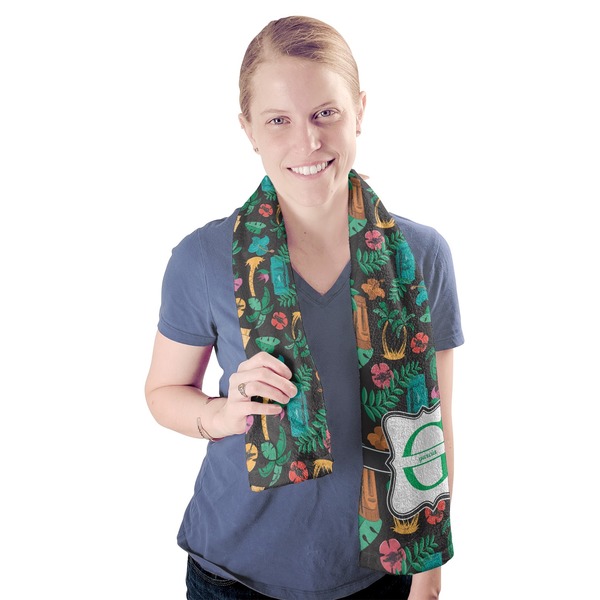 Hawaiian Masks Sport Towel - Exercise use - Model