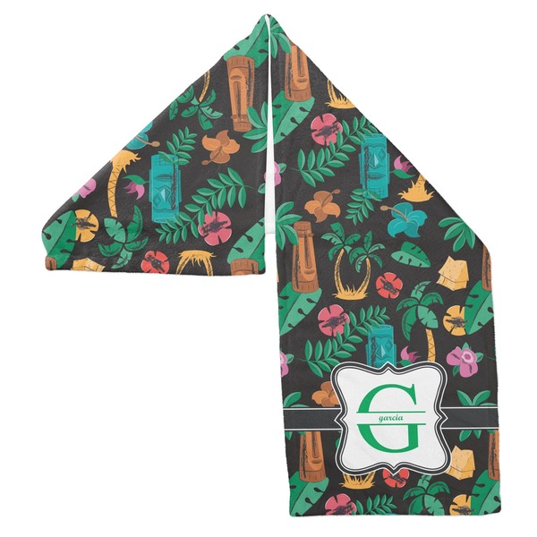 Hawaiian Masks Sports Towel Folded - Both Sides Showing