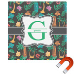 Hawaiian Masks Square Car Magnet - 6" (Personalized)