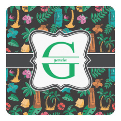 Hawaiian Masks Square Decal (Personalized)
