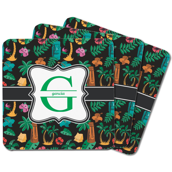 Hawaiian Masks Square Fridge Magnet - MAIN