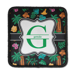 Hawaiian Masks Iron On Square Patch w/ Name and Initial