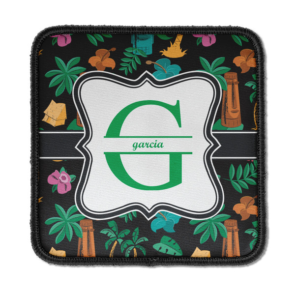 Custom Hawaiian Masks Iron On Square Patch w/ Name and Initial