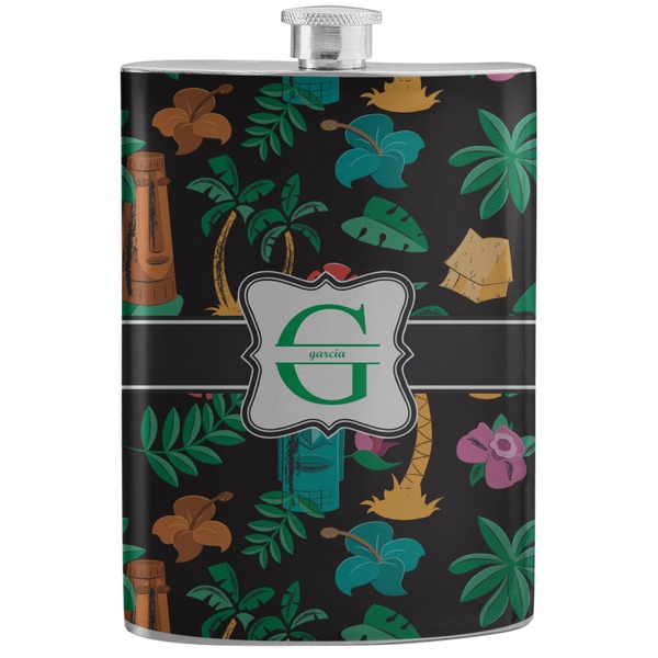 Custom Hawaiian Masks Stainless Steel Flask (Personalized)