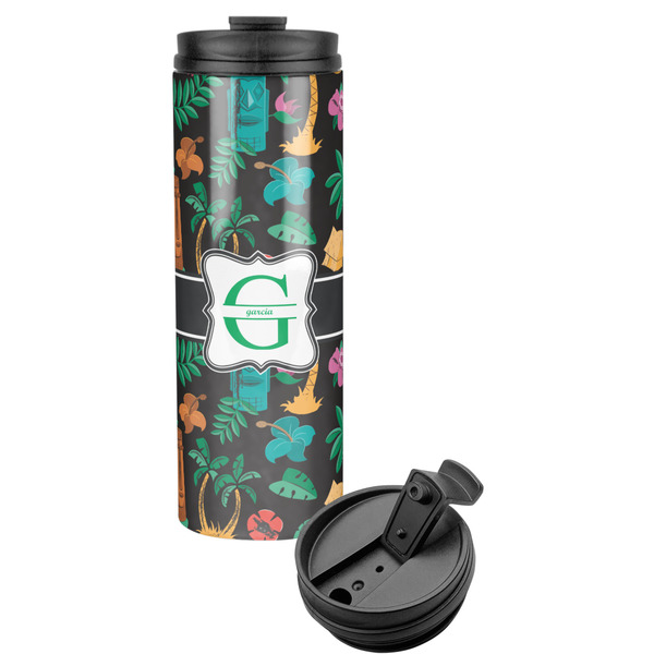 Custom Hawaiian Masks Stainless Steel Skinny Tumbler (Personalized)