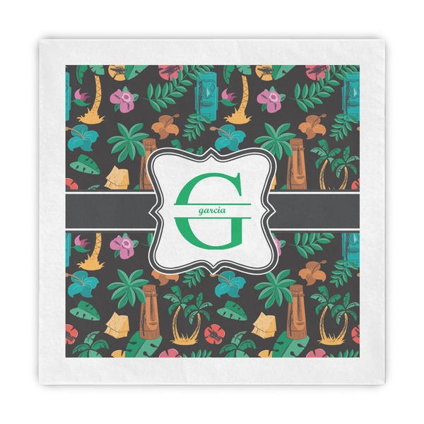 Custom Hawaiian Masks Standard Decorative Napkins (Personalized)