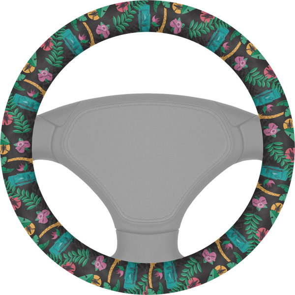 Custom Hawaiian Masks Steering Wheel Cover
