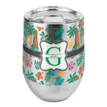 Hawaiian Masks Stemless Wine Tumbler - Full Print (Personalized)