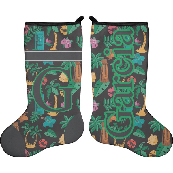 Hawaiian Masks Stocking - Double-Sided - Approval