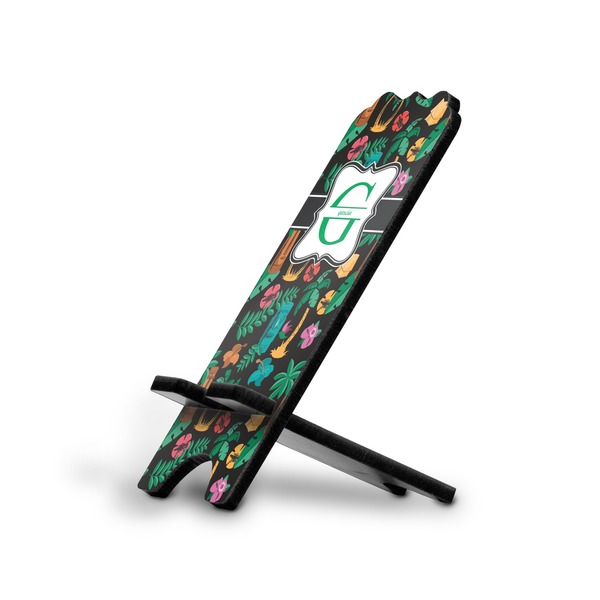 Custom Hawaiian Masks Stylized Cell Phone Stand - Small w/ Name and Initial