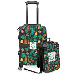 Hawaiian Masks Kids 2-Piece Luggage Set - Suitcase & Backpack (Personalized)