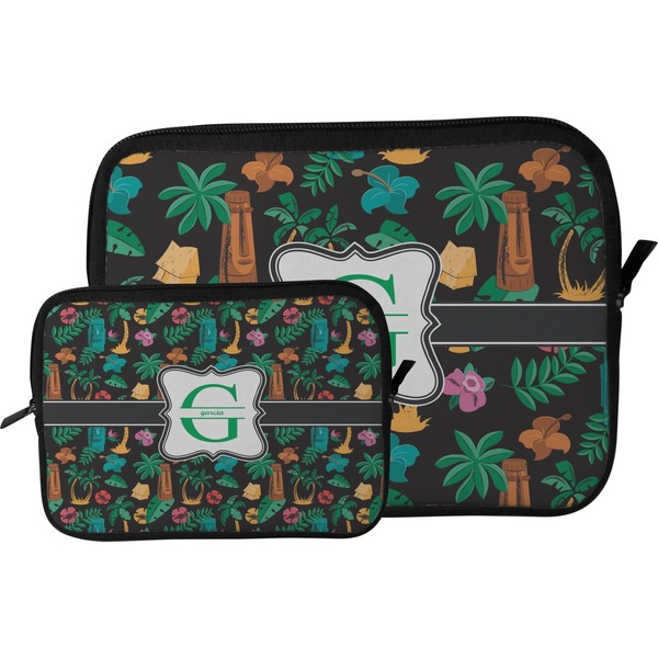 Hawaiian Masks Tablet Sleeve (Size Comparison)