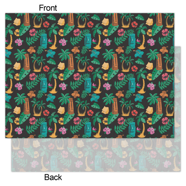 Hawaiian Masks Tissue Paper - Lightweight - Large - Front & Back
