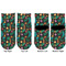 Hawaiian Masks Toddler Ankle Socks - Double Pair - Front and Back - Apvl