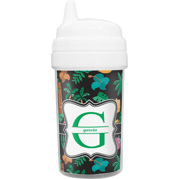 Custom Hawaiian Masks Toddler Sippy Cup (Personalized)