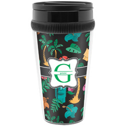 Hawaiian Masks Acrylic Travel Mug without Handle (Personalized)