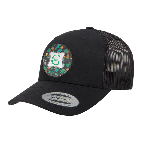 Custom Hawaiian Masks Trucker Hat - Black (Personalized)