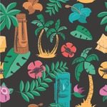 Hawaiian Masks Wallpaper & Surface Covering (Peel & Stick 24"x 24" Sample)