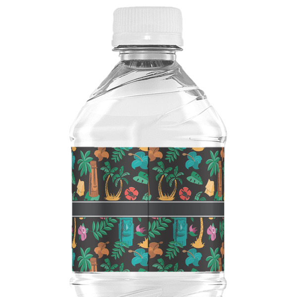Hawaiian Masks Water Bottle Label - Back View