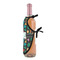 Hawaiian Masks Wine Bottle Apron - DETAIL WITH CLIP ON NECK