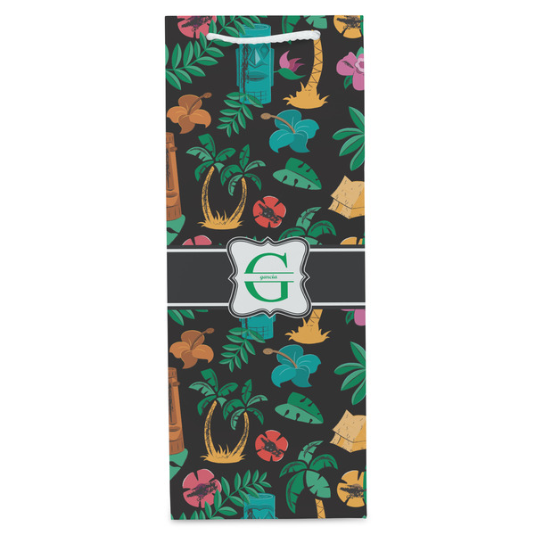Hawaiian Masks Wine Gift Bag - Matte - Front