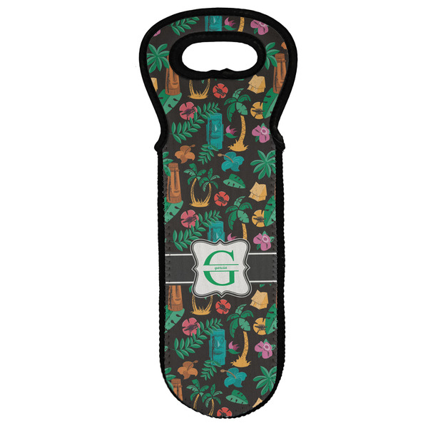 Custom Hawaiian Masks Wine Tote Bag (Personalized)