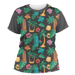 Hawaiian Masks Women's Crew T-Shirt (Personalized)