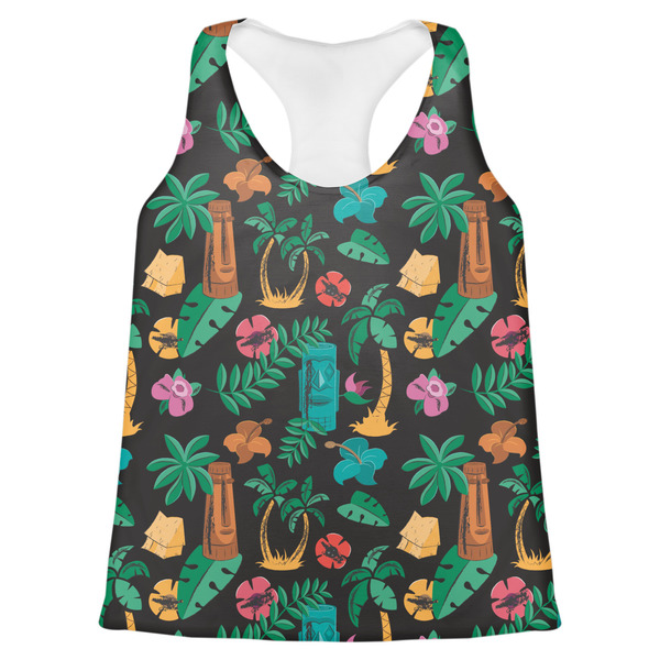 Custom Hawaiian Masks Womens Racerback Tank Top - Large