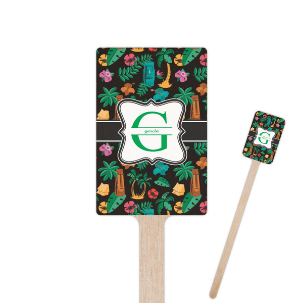 Custom Hawaiian Masks Rectangle Wooden Stir Sticks (Personalized)